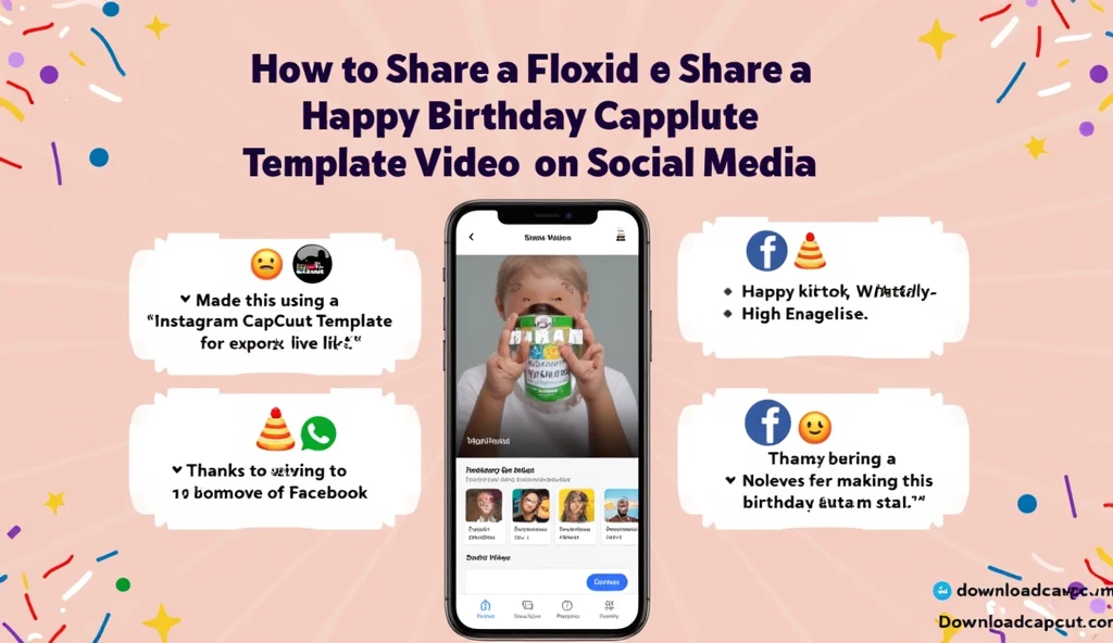 How to Share a Happy Birthday CapCut Template Video on Social Media
