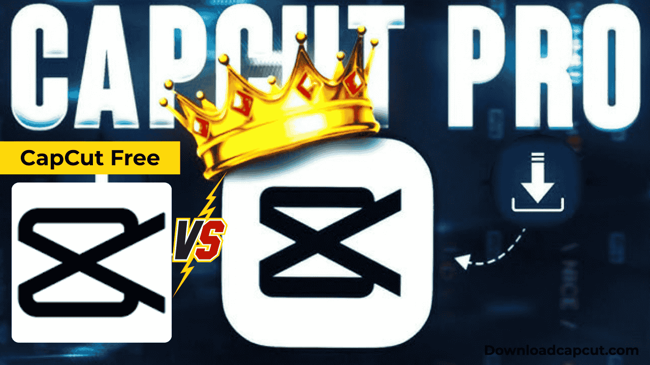 "CapCut Pro vs CapCut Free comparison on iPhone showing premium vs basic features."