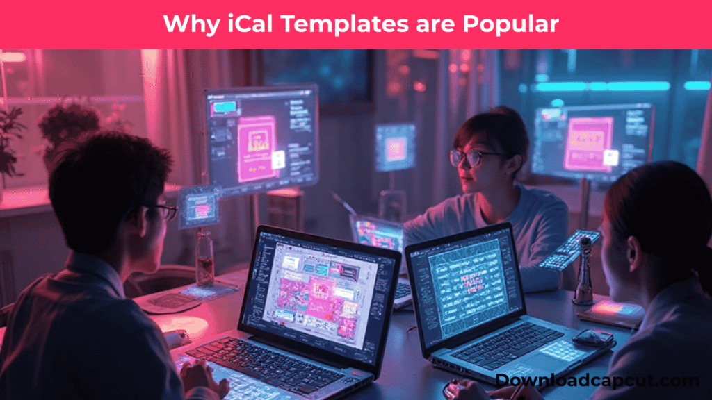“iCal CapCut Templates displayed on multiple devices, showing their popularity in 2025”
