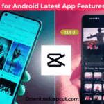 CapCut for Android latest app features 2025 displayed on smartphone screen with futuristic interface.